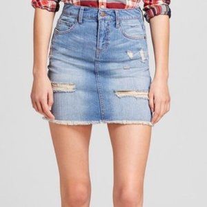 Mossimo Distressed Denim Skirt